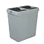 Мусорное ведро Motek на 40 л + 40 л с поворотной крышкой 55х35.5х59 см Серый (COB-414)  - миниатюра 4