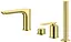 Смеситель на борт ванны Kohlman Experience gold QB244EGD Золотой - миниатюра 1