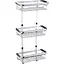 Полка прямая тройная Topaz 4103, Хром - миниатюра 1