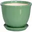 Керамічний горщик Nana Keramiks Глорія 14 л глянець оливковий (gloria-14-oll) - мініатюра 1