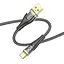 Дата кабель Hoco U121 Gold standart Transparent Discovery Edition USB to Type-C (1.2m) Black - мініатюра 3