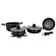 Набір посуду алюмінієвий 7 шт. Gimex Cookware Set induction 7 предметів Black (6977222) - мініатюра 1