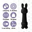 Минивибратор FeelzToys Mister Bunny Black с двумя насадками - миниатюра 5