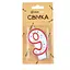 Свеча-цифра "9" 7 см - миниатюра 1