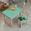 Дитячий письмовий столик та стільчик (з ящиком) для малювання та навчання (Зелений) Олень - мініатюра 10