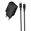 МЗП Borofone BAS73A Source PD20W (1USB-C) + кабель Type-C to Lightning Black - мініатюра 1