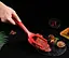 Лопатка-щипці 2в1 для перевертання та захоплення продуктів 31 см, Kitchen Master Червоний 87414 - мініатюра 5