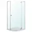 Душевая кабина угловая Volle Benita 90x90 распашная прозрачное стекло 8 мм с поддоном PUF хром 1017.114601R4 коробки, Правая, прозрачная, хром - миниатюра 1