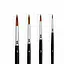 Набір пензлів №2 синтетика 4шт кругла (№1,3,4,5) коротка ручка Arteo - мініатюра 5