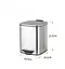 Відро для сміття Zerix Kubix-TC0106 SS Color з плавним закриттям квадратне 6 л нержавійка (ZX5889)  - мініатюра 4
