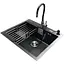 Комплект мийка + змішувач Romzha Arta U-550S Max BL (C) - мініатюра 1