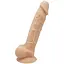 Фалоімітатор SilexD Johnny Flesh (MODEL 1 size 7in), двошаровий, силікон + Silexpan, діаметр 3,8 см - мініатюра 1