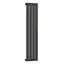 Вертикальний радіатор Navin Largo 300x1200-4, anticor, чорний муар 10-012033-4880, Чорний матовий - мініатюра 2