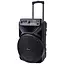 Колонка GY-1208, підсвітка, Bluetooth, USB, пульт, мікрофон, 58x38x34 см, 12 дюймів, чорна - мініатюра 1