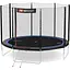 Батут Hop-Sport 12ft (366см) чорно-синій з зовнішньою сіткою - мініатюра 1