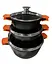 Набор кастрюль со сковородой и сотейником Bohmann BH-6018 MRB с индукционным дном 8 предметов - миниатюра 3