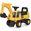 Каталка-толокар M 6022-6, екскаватор, музика, жовтий - мініатюра 1