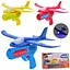 Самолет, 34 см, пистолет 21,5 см на запуске, свет, 34,5x20x5 см (В ассортименте) - миниатюра 2