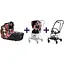 Люлька Cybex Mios Lux Spring Blossom Dark + Комплект текстилю Cybex Mios Spring blossom dark + Шасі для коляски Cybex Mios LS RBA Chrome Brown - мініатюра 1