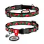 Ошейник для кошек нейлоновый Waudog Nylon с QR-паспортом "Гранаты" пластиковый фастекс XS Ш 10 мм Д 20-30 см - миниатюра 1