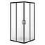 Душова кабіна Cersanit Brasco 90x90 см квадратна розсувна прозоре скло на дрібному піддоні black S601-229, прозорий, чорний - мініатюра 1