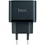 Зарядное устройство Hoco N29 Triumph wall charger dual Type C 35W output EU plug Черный - мініатюра 3