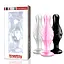 Стеклянный фаллоимитатор LoveToy 4.5" Glass Romance 11.5 см черный - миниатюра 2