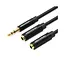 Кабель-разветвитель Vention 3.5mm Male to 2*3.5mm Female Stereo Splitter Cable 0.3M Black (BBWBY) - миниатюра 1