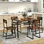 Комплект меблів Costway Merax обідній стіл з стільцями в стилі Loft коричневий - мініатюра 2