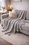 Плед вязаный двуспальный 200х220 см серый TC303376192 - миниатюра 2
