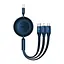 Кабель Baseus Bright Mirror 2 Series Retractable 3-in-1 Fast Charging Data Cable USB to M+L+C 66W 1.1m Blue - мініатюра 1