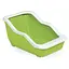 Туалет для кішки з рамкою MPS Netta Open Light Green 54x39x29 см - мініатюра 1