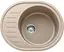 Franke Мойка кухонная Ronda фрагранит овал с крылом 620х500х200 мм чаша - 1 накладная ROG 611-62 бежевый - миниатюра 1