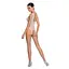 Бодистокинг с доступом Passion BS086 white вертикальная сетка вырез на спинке One size - миниатюра 4