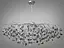 Хрустальная люстра с алюминиевыми ветвями удлиненной формы на 14 ламп. - миниатюра 1