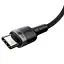 Дата кабель Baseus Cafule Type-C to Type-C PD2.0 100W (2m) (CATKLF-AL) Gray / Black - миниатюра 3