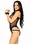 Комплект атласных ремней для бондажа Leg Avenue Satin elastic harness Set, One size, Black - миниатюра 3
