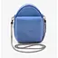 Шкіряна жіноча міні-сумка Kroha блакитний краст - мініатюра 1