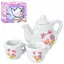 Набір посуду чайний сервіз на 1 персону, порцеляна, 3 предмети, 10x9x3 см - мініатюра 1