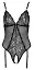 Эротическое боди Cottelli Collection Crotchless XL черный - миниатюра 7