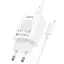 МЗП Hoco C143A Benefit PD20W (1USB-C) + кабель Type-C to Lightning White - мініатюра 7