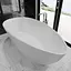 Ванна окремостояча матова Amdcon Santorn 166x78 з литого каменю SANTORN_166_MAT Білий матовий - мініатюра 2