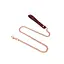 Нашийник із повідцем Liebe Seele Wine Red Leather Collar Leash and Lock бордовий - мініатюра 6