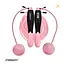 Скакалка для похудения EasyFit TwinRope 2,8 м черный-розовый - миниатюра 2