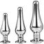 Набір анальних пробок конічної форми Dream Toys DT21874 Gleaming Love Pleasure Set Silver - мініатюра 1