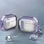 Футляр протиударний Locking Button для навушників Airpods Pro 2 / Pro Light Purple - мініатюра 4