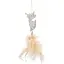 Украшение-подвеска Chomik Ангел бант снежинка с перьями 22 см 3 шт. шампань (5900779855892) - миниатюра 4