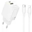 СЗУ Borofone BN27 Fuente PD20W+QC3.0 (1USB-A/1C) + кабель Type-C to Lightning - миниатюра 1