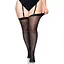 Прозорі панчохи зі швом Leg Avenue Sheer backseam stockings Black, plus Size - мініатюра 4