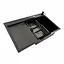 Кухонная мойка PVD черная 78x50 R Platinum Handmade (круглый сифон 3.0/0.8), Черный - миниатюра 2